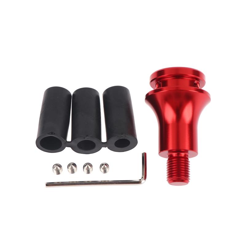 Car Manual Gear Shift Knob Adapter Heavy Duty Wear Resistant M12x1.25 Thread for Auto Manual Transmission Shifter Replacement красный