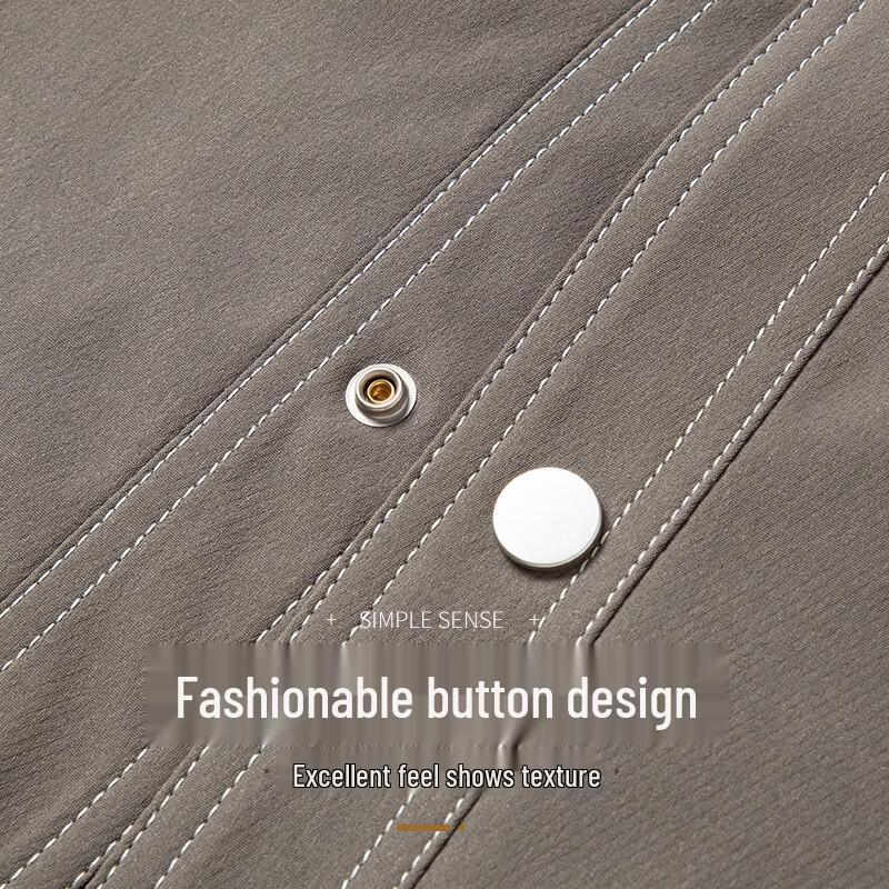 Xuezhongfei Herren Freizeit Frühjahrsjacke mit Kragen