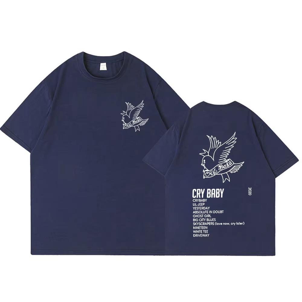 Rapper Lil Peep CryBaby Album Musicale Maglietta Uomo Donna Moda Hip Hop Manica Corta T-shirt Y2k Maniche Corte Classica