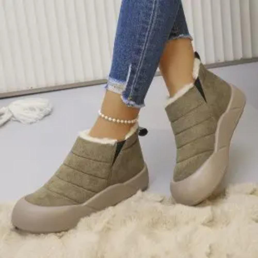 

Зимние женские ботильоны, повседневные теплые нескользящие ботинки для улицы, толстые сноубутсы на липучках, женская ретро обувь с утолщенным пухом 43