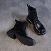 Women's Boots New Autumn and Winter Leather Martin Boots British Retro Short Boots