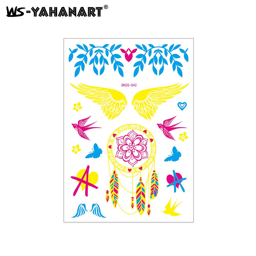 Creative Fluorescent Waterproof Full Arm and Face Tattoo Sticker
