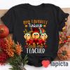 My Favorite Turkeys Call Me Teacher T Shirt Thanksgiving Kindergarten For Vintage Comfortable Slightly Soft Fashion