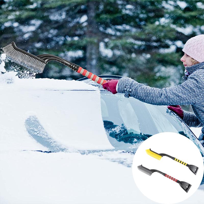 Car Snow Brush Ice Removal Vehicle Windshield Window Snow Cleaning Brush with Ice Scraper for Cars Winter Auto Cleaning Tools