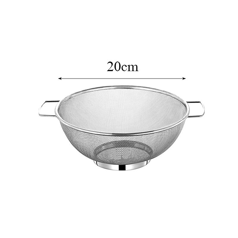 

3Pcs Stainless Steel Drain Basket Colander Fruit Rice Vegetable Washing Basket Strainer Drainer With Handle Kitchen Storage Tool