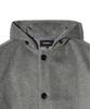 Peace Maker Hand Stitch Hoodie Maxi Wool Coat (Grey)