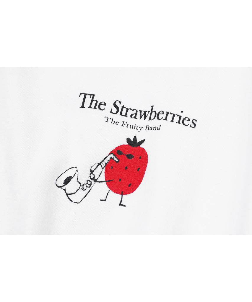 CPGN STUDIO Strawberry Band Short Sleeve T-Shirt White