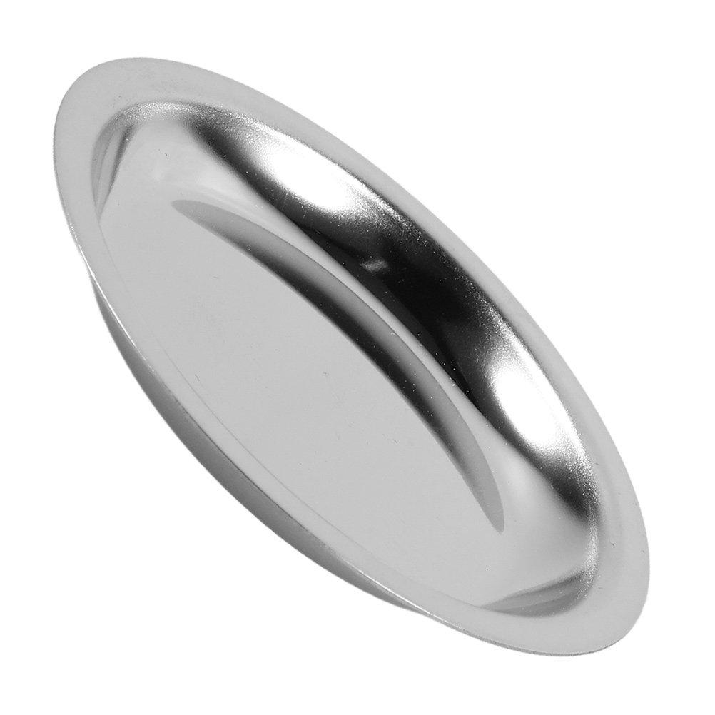 Tea Bag Saucer Stainless Steel Round Metal Plate Lightweight Tea Cup Holder Beverage Coaster for Table