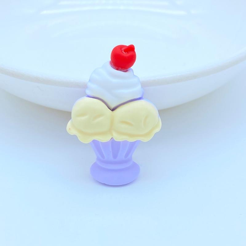 

10Pcs New Mixed Cute Simulation Ice Cream Flat back Resin Cabochons Scrapbooking DIY Jewelry Craft Decoration Accessorie K67