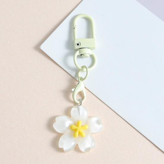 Keychain Pendant Ergonomic Flower Design Key Ring Decorative Key Holder Car Door Backpack Bag Accessory