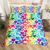 Love Heart Pattern Duvet Cover for Girls Women Pink Romantic Theme Bedding Set Room Decor,Valentine's Day Soft Comforter Cover