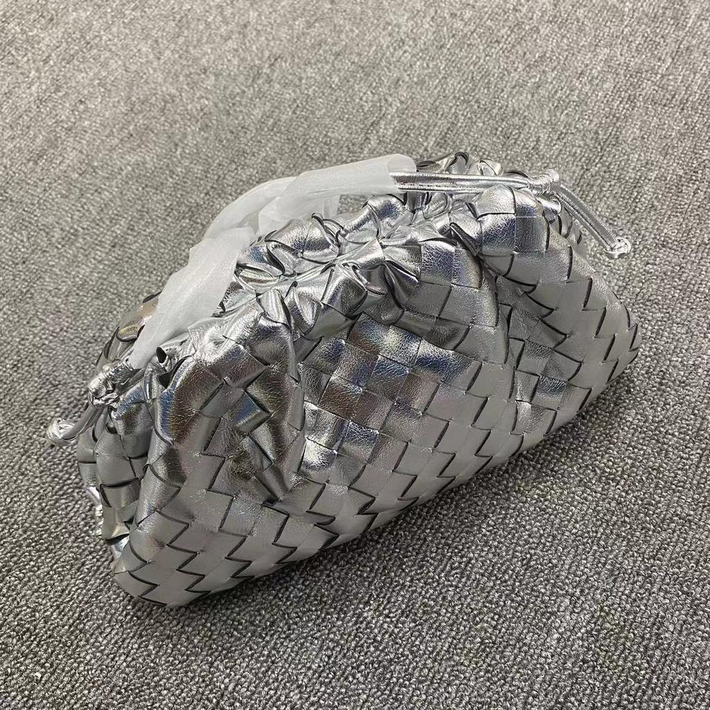 Women's New Pleated Dumpling Bag Genuine Leather Cloud Bag Cowhide Woven Shoulder Bag Crossbody Bag Ashi Ge Same Style