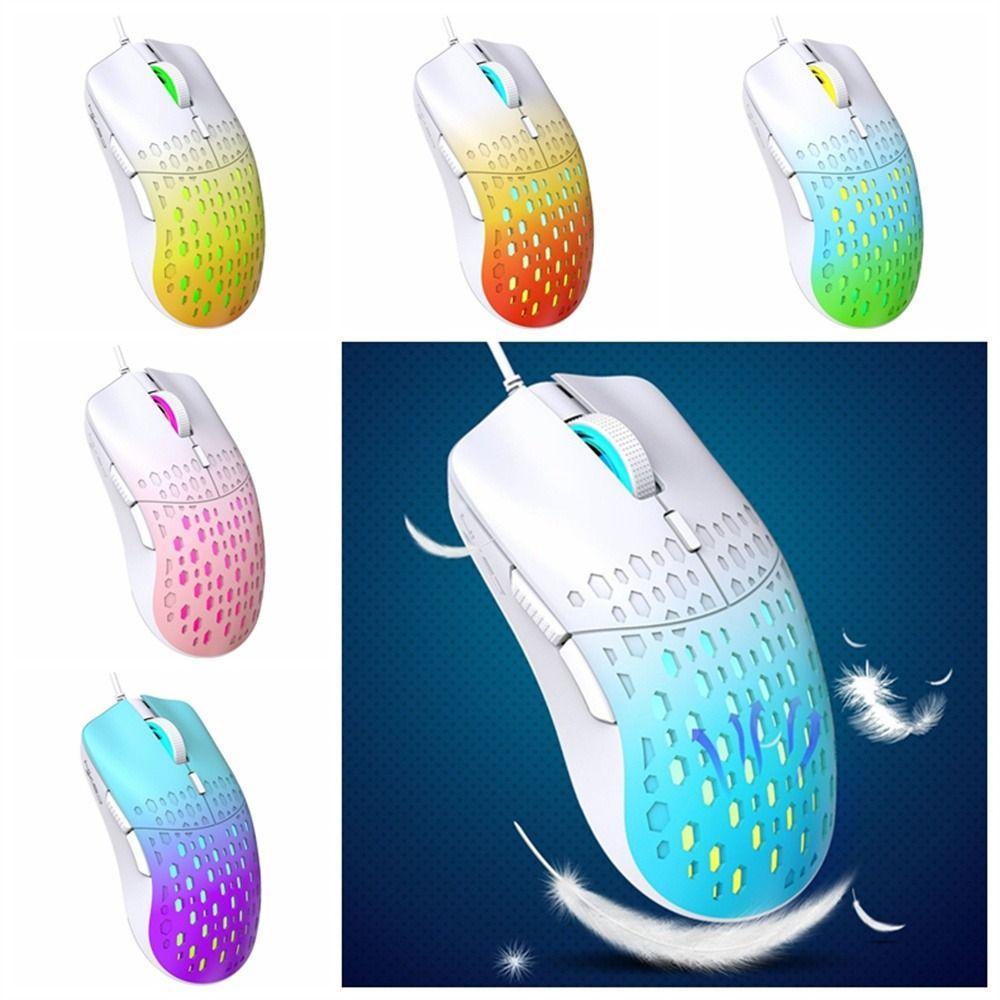 

RGB Gamer Hollow Out Mouses Breathing Light LED Light Mice Wired Mouse Home Office