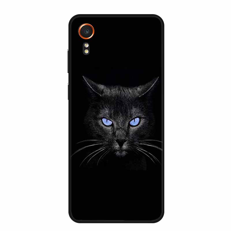 For Samsung Galaxy Xcover 7 Case Fashion Flowers Black Silicone Soft Back Cover For Samsung Galaxy Xcover7 Phone Case Coque Capa