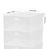 20-Piece Stackable Shoe Boxes – Flip-Top Design with Ventilation Holes – Translucent White Storage Organizer