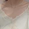 Women's Simple Cold Style Bow Pendant Clavicle Necklace - 925 Sterling Silver, Summer Jewelry