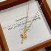 Vietnam Sand Gold Zodiac Horse Enamel Necklace: Women's Rocking Horse Pendant Clavicle Chain