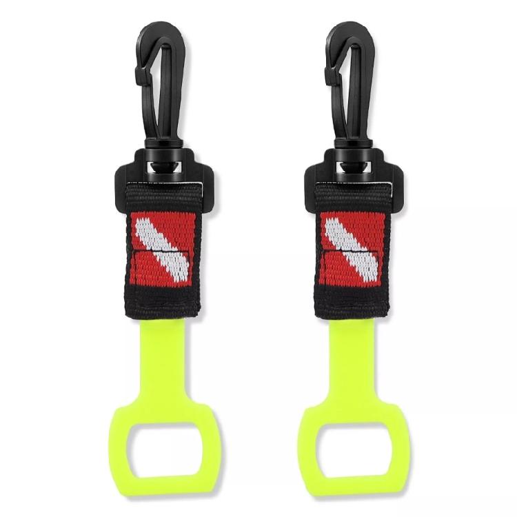 2Pcs Scubas Diving Regulator Octopuses Holder Dives Flags Webbings and Silicones Rings 2nd Stage Regulator Keeper Easy to Use 1