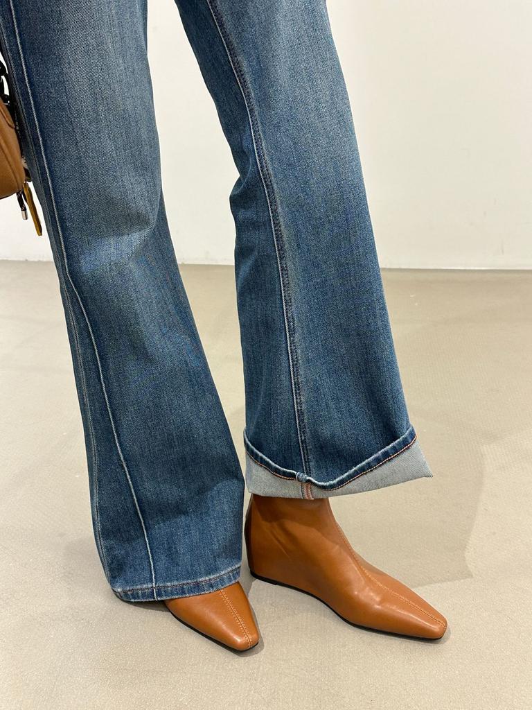Pointed Short Boots Women's 2025 Autumn and Winter New Simple Women's Boots Short Boots French Thin Boots Fruit 665-2
