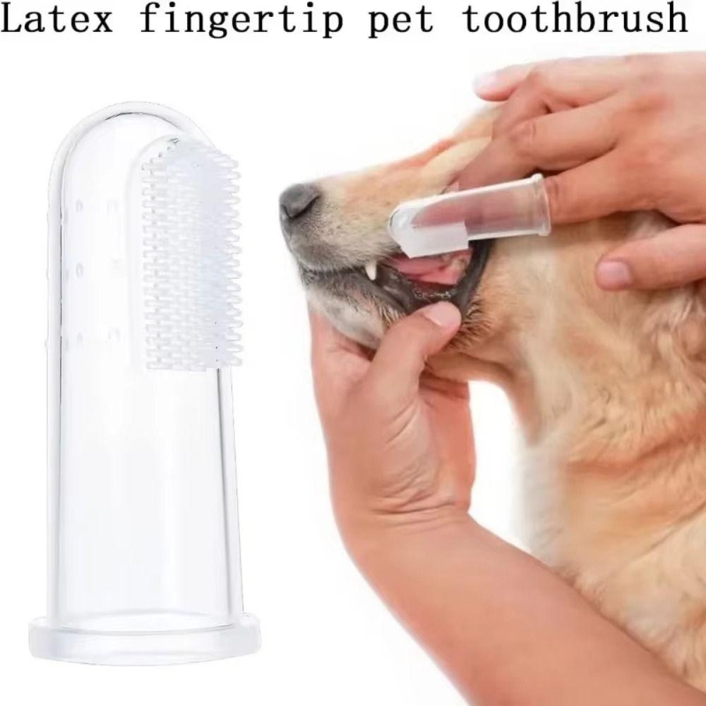 3/4Pcs Convenient Pet Oral Care Reusable Pet Tooth Brushing Helper Teeth Cleaning Tools Puppies
