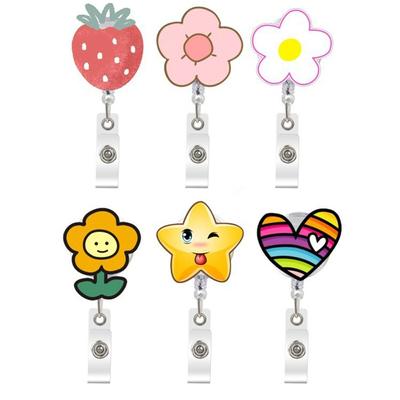 Students Card Nurse Doctor Name Card Holder ID Card Clips Nurse Badge Holder Retractable Badge Reel