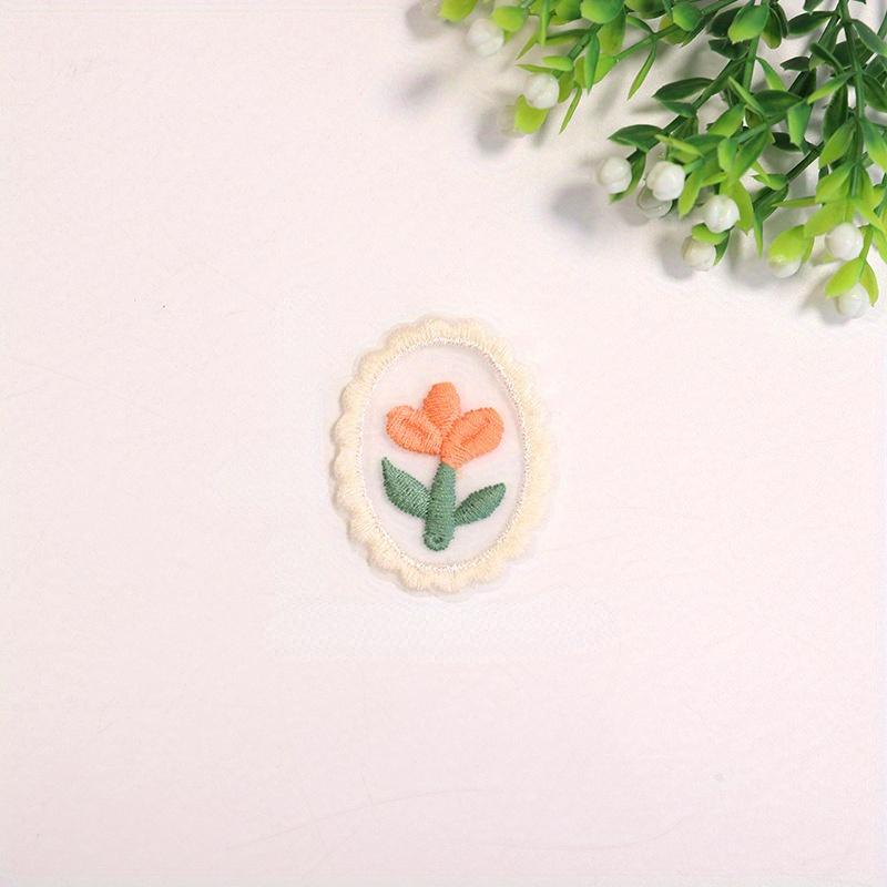 10PCS Lovely Flower Dress Decorative Patch Hairpin Accessories Lace Hollow Mesh Love Flower Decorative Embroidered Cloth Sticker