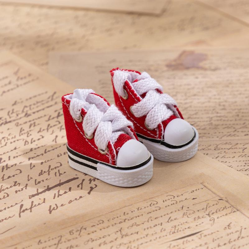 Small Canvas BJD Doll Shoes 3.5CM - Finger Dance Accessories