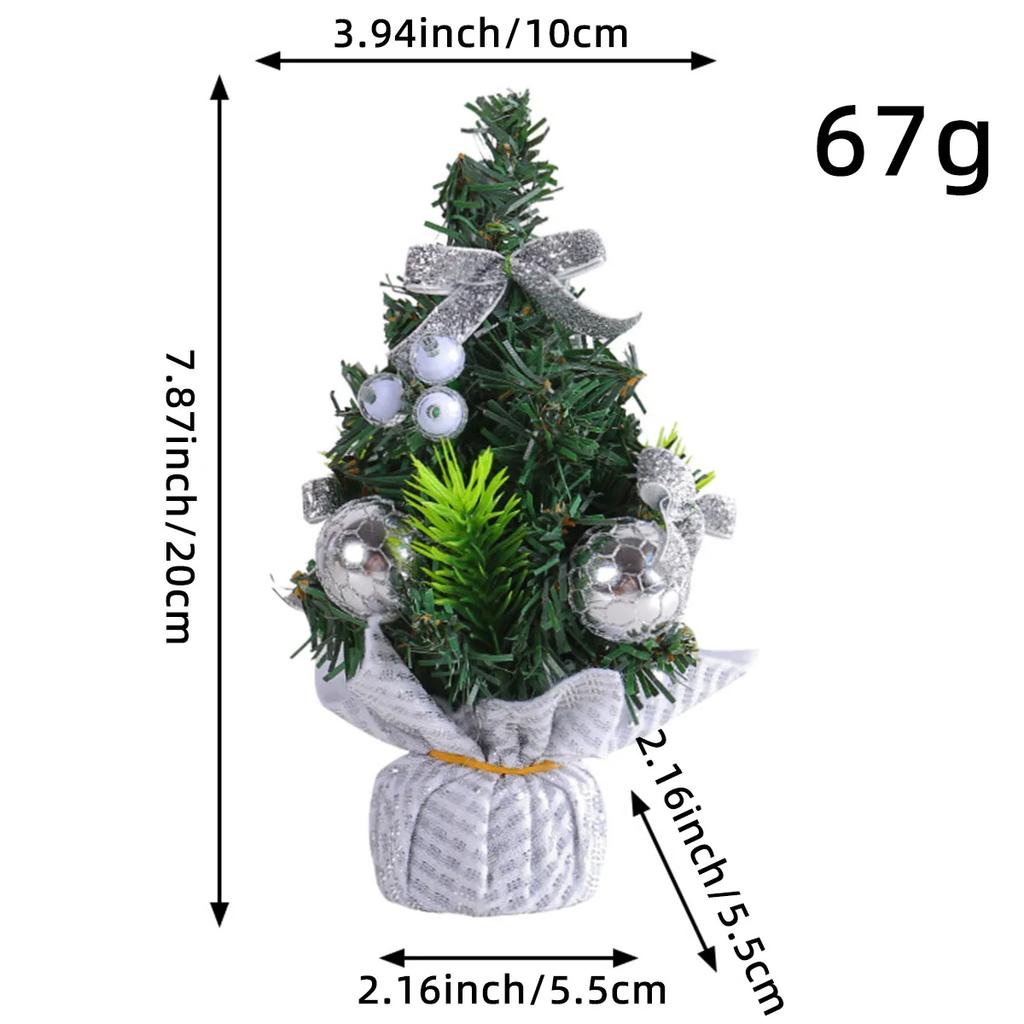 20cm Mini Christmas Tree Desk Table Decor Small Party Ornaments Gift Home Decoration Party DIY Festival Supplies Christmas Decor