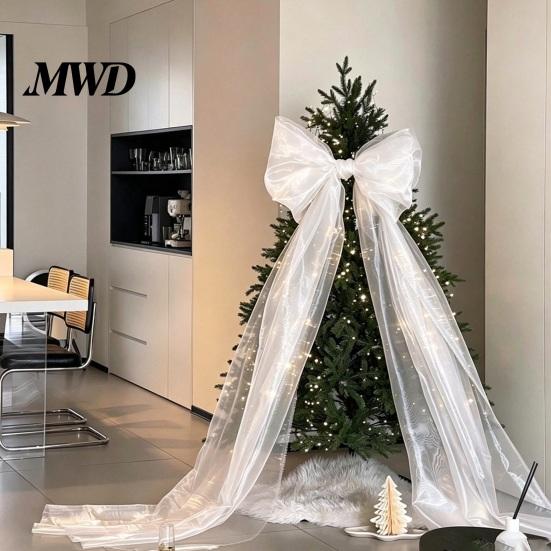 Grote Stoffen Strikken voor Verjaardagsevenementen 79x20 Inch Reuzenstrik Kerstboomtopper, Extra Grote Tule Romantische Tuinbruiloften Ornament met Lange Slinger