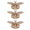 3PCS Luggage Accessories Light Gold Clasp Turn Lock Rotatable 3D Bee Purse Closure Alloy Bag Lock Clutch Bag Making