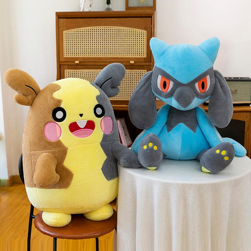 40cm Anime  Peluche Toy Lucario Shiny Plush Doll Cute Mega Riolu Animal Stuffed Plush Doll Valentine's Day Gift