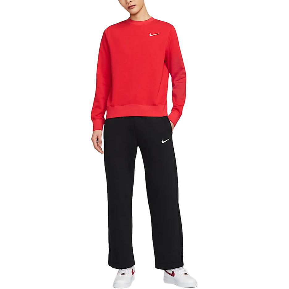 New Nike Club SS25 Sweatshirt Women's University Red IB8752-657
