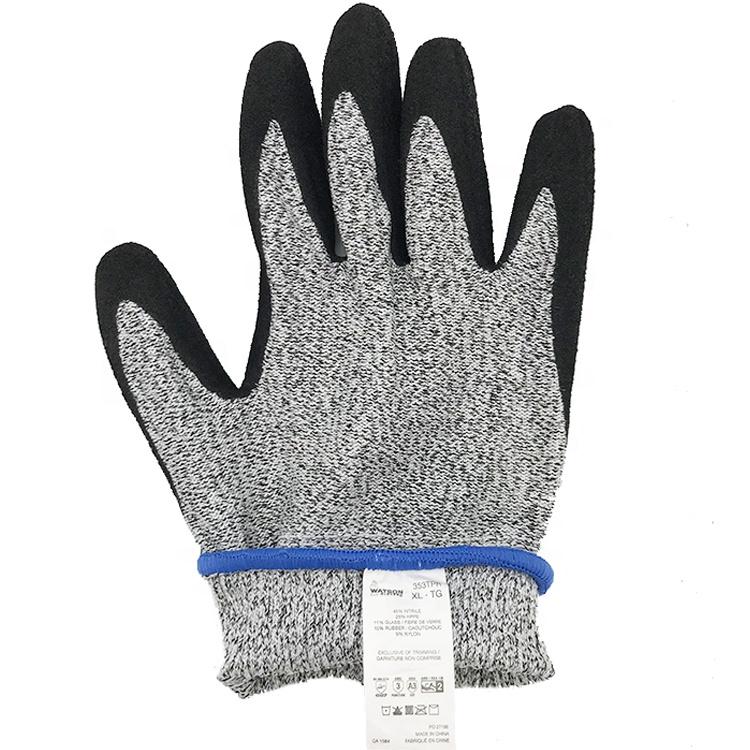 Heavy Duty Cut Proof Work Gloves 13 Gauge Breathable Reinforced Thumb for Glass Manufacturing Metal Fabrication Automotive