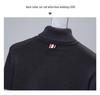 TB BROWIN High-Neck Sweater: Unisex Wool, Four-Bar, British Style
