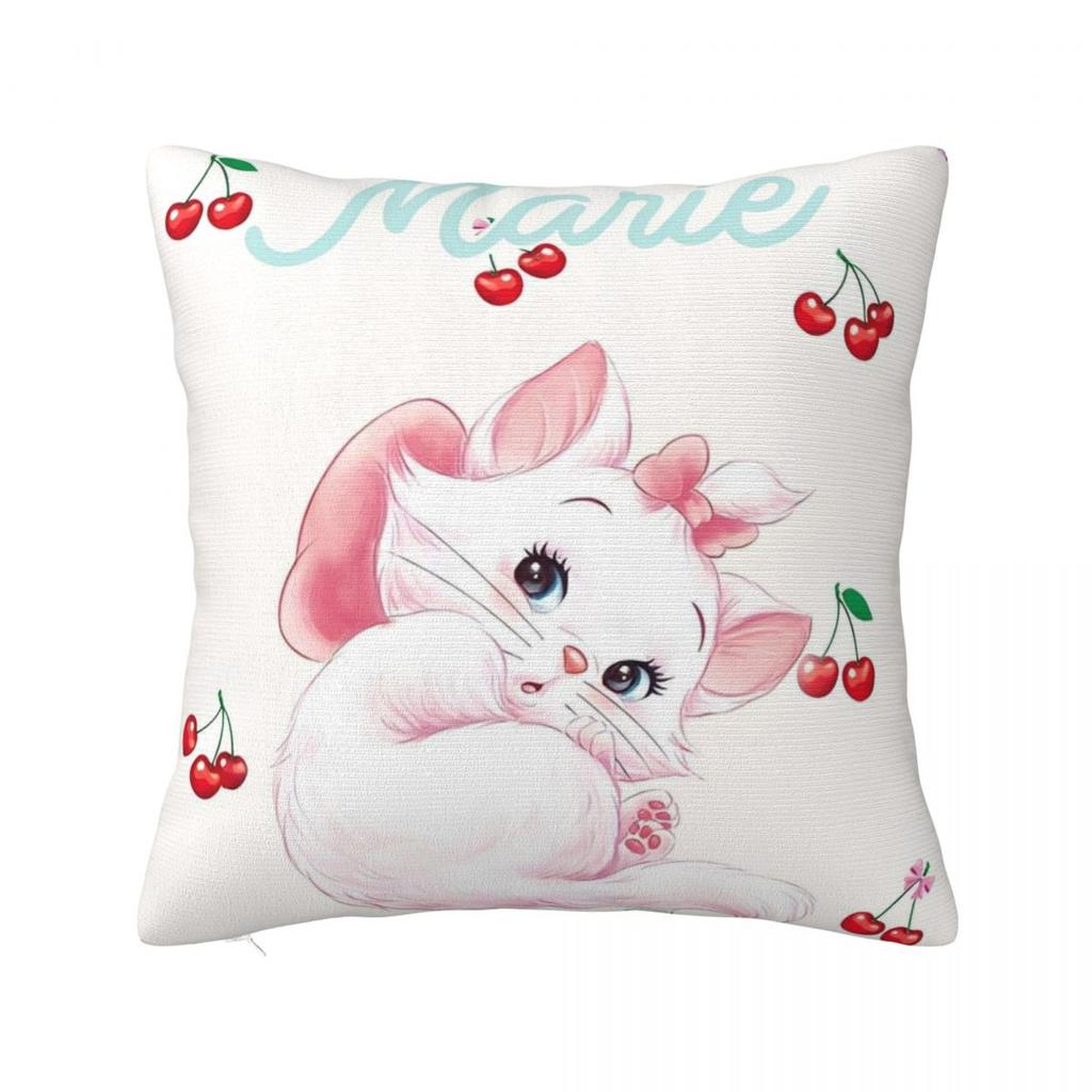 Love Marie Cat Throw Pillow Cover Polyester Decorative Pillow Vintage Pillowcase