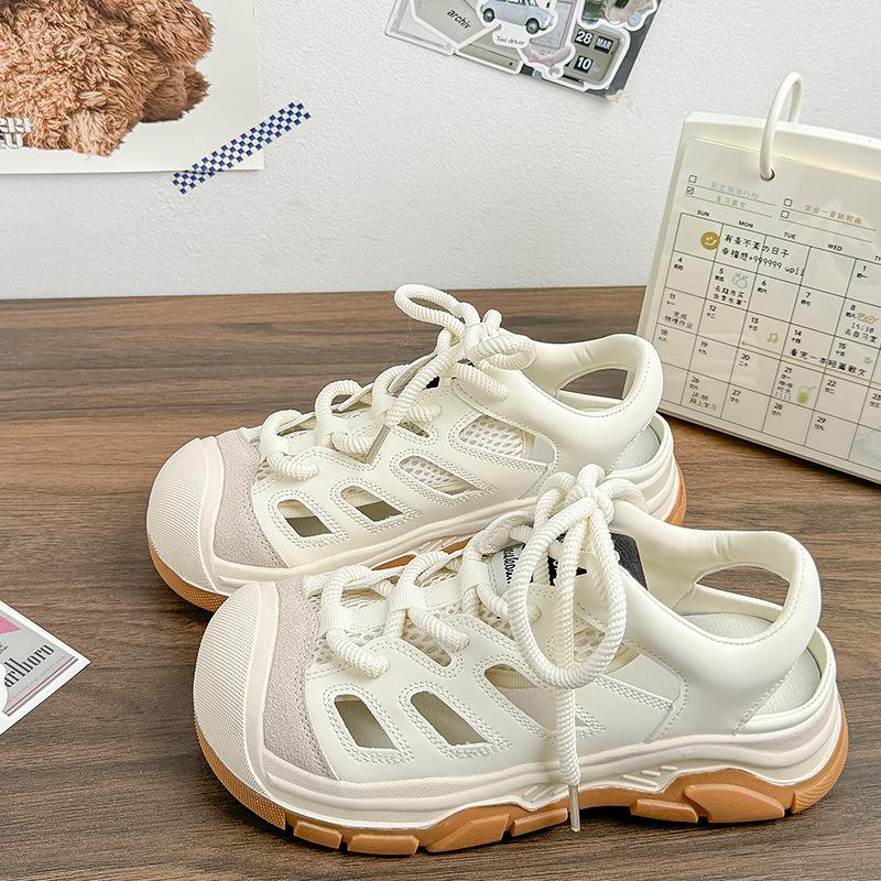 

Уродливо-милые туфли детские новые спортивные сандалии баотоу летние повседневные полые походные туфли 40