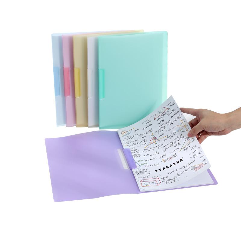 Side Buckle A4 File Folder Document Display Book Test Paper Organizer Office Folder File Bag Office School Stationery Supplies