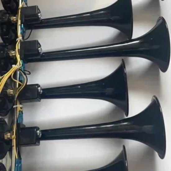 Loud 36 Sound Musical Horn 12V 24V Six Tube Electronic Control Air Horn Universal Automotive Truck Accessory
