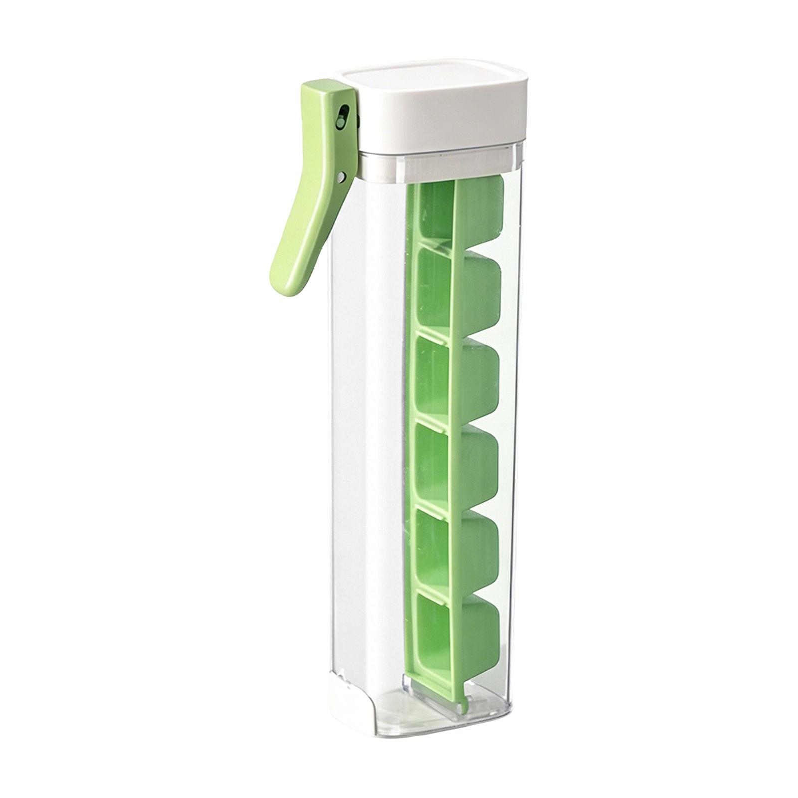 

One-Handed Ice Maker: Features A Manual Press-to-Release Mold For Effortless Freezing—A 2-in-1 Portable Silicone Cup One Size зелёный
