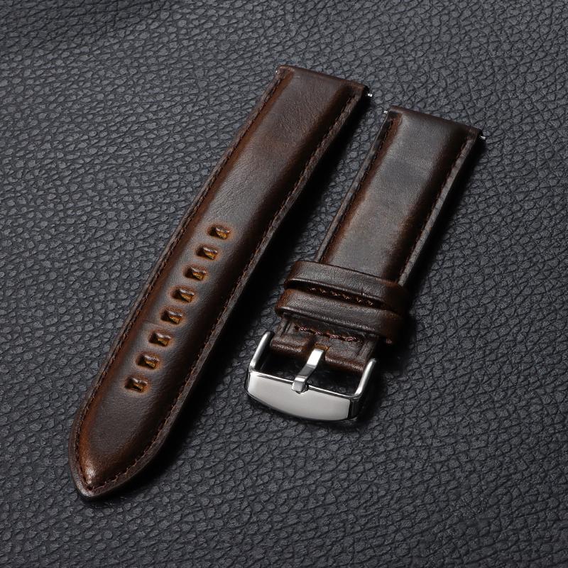 18mm 20mm 22mm 24mm Quick Release Comfortable Calfskin Watchbands Men's and Women's Smart Business Watch Band Watch Accessories