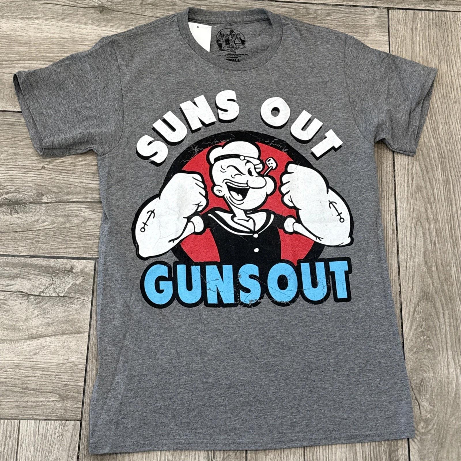 2015 Suns Out Guns Out Popeye Officially Licensed T-Shit Size Small 3XL