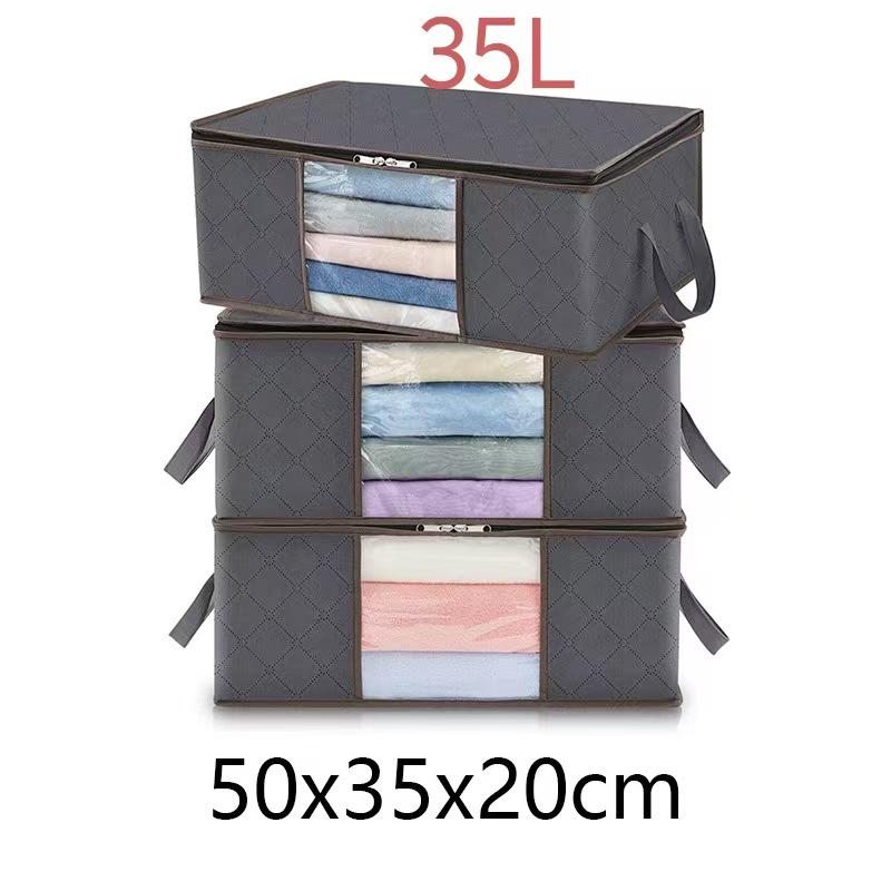 Quilt Storage Bag: Non-Woven Organizer for Clothes, Moving, and Luggage.
