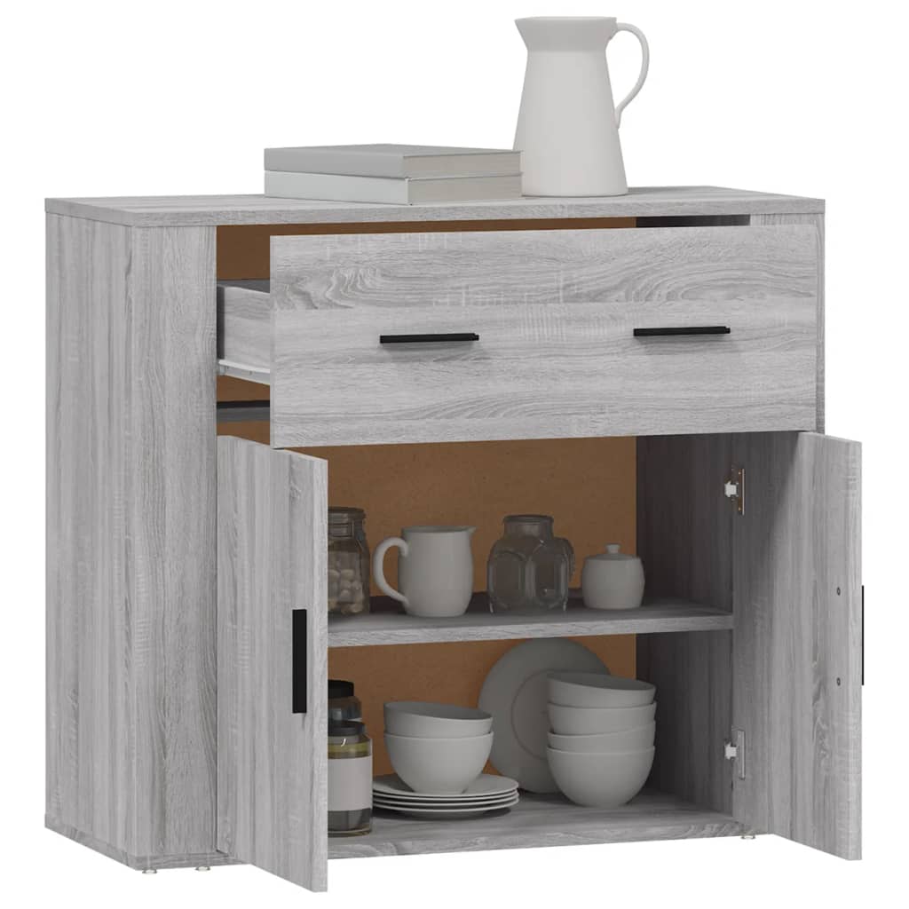 Vidaxl Cabinet, Sonoma Grey Oak, 80X33X70 Cm, Wood-Based Material