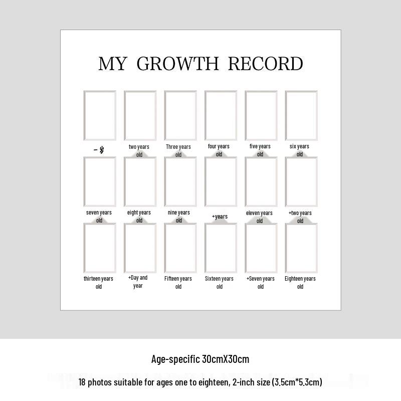 Personalized Children's Growth Photo Frame for Passport, Graduation, and ID Photos