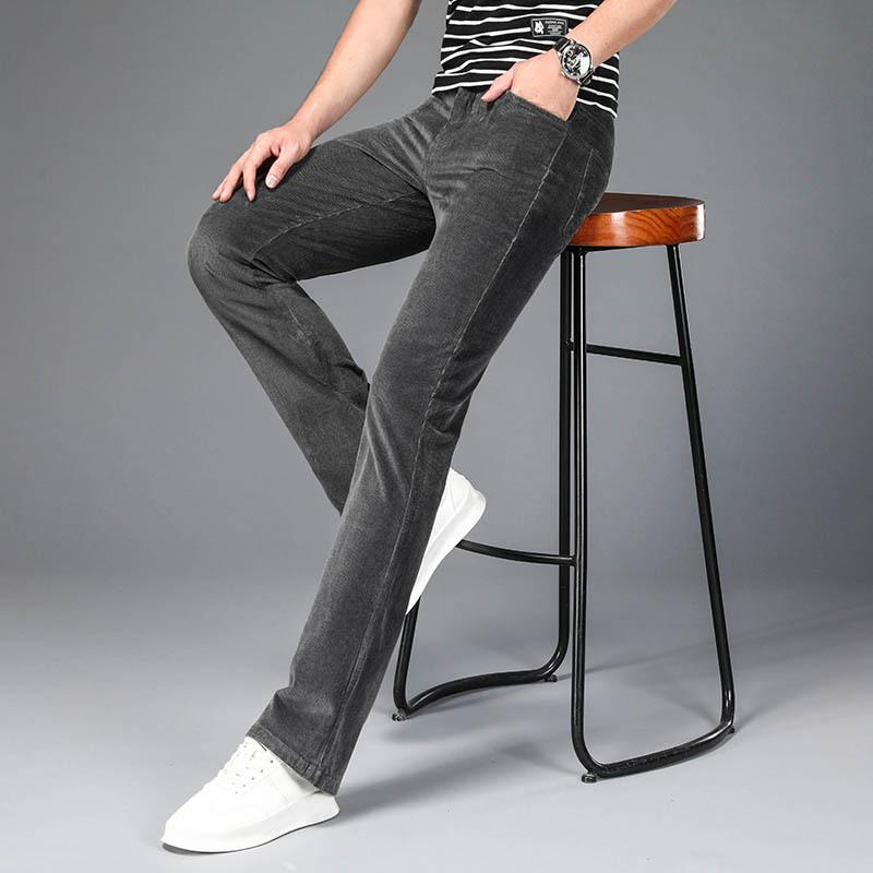 Men's Plus Size Corduroy Trousers Men's Flared Casual Pants