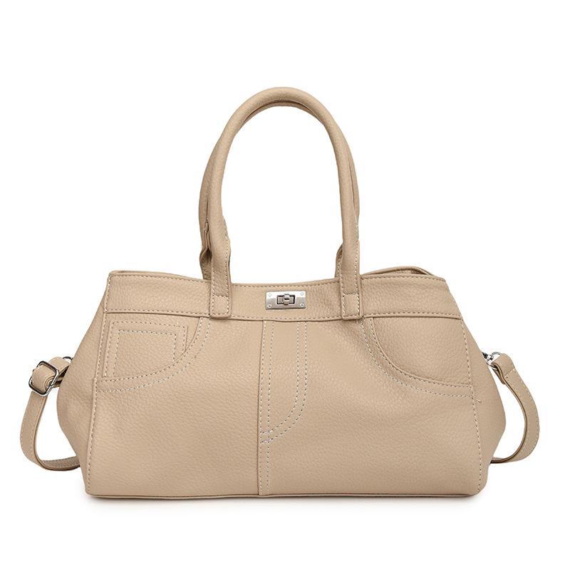 

2025 Осень Женская Ретро Роскошная Сумка Большой Вместимости на Плечо и Через Плечо One Size хаки