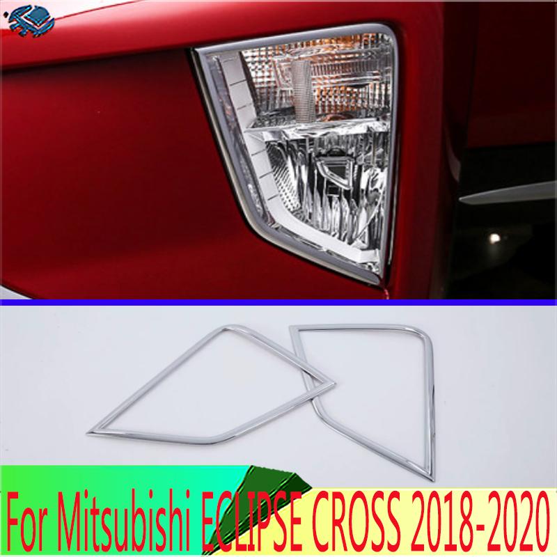 Для Mitsubishi ECLIPSE CROSS 2018 -2024 АБС Хром Передняя противотуманная фара Накладка Декоративная планка Окантовка Наклейка