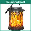 Solar Flame Lantern With Clip Outdoor Garden Landscape Lighting For Patio Decor