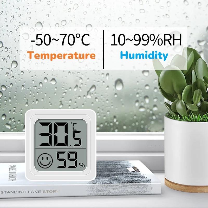 Mini Digital Hygrometer Indoor Thermometer Humidity Meter with Temperature and Humidity Monitor for Baby Room Cellar Greenhouse