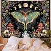 Sun and Moon Tapestry Used for Bedroom Hippies Bohemian Flower Plant Wall Tapestry Aesthetic Retro Galaxy Star Spirit Large Tape